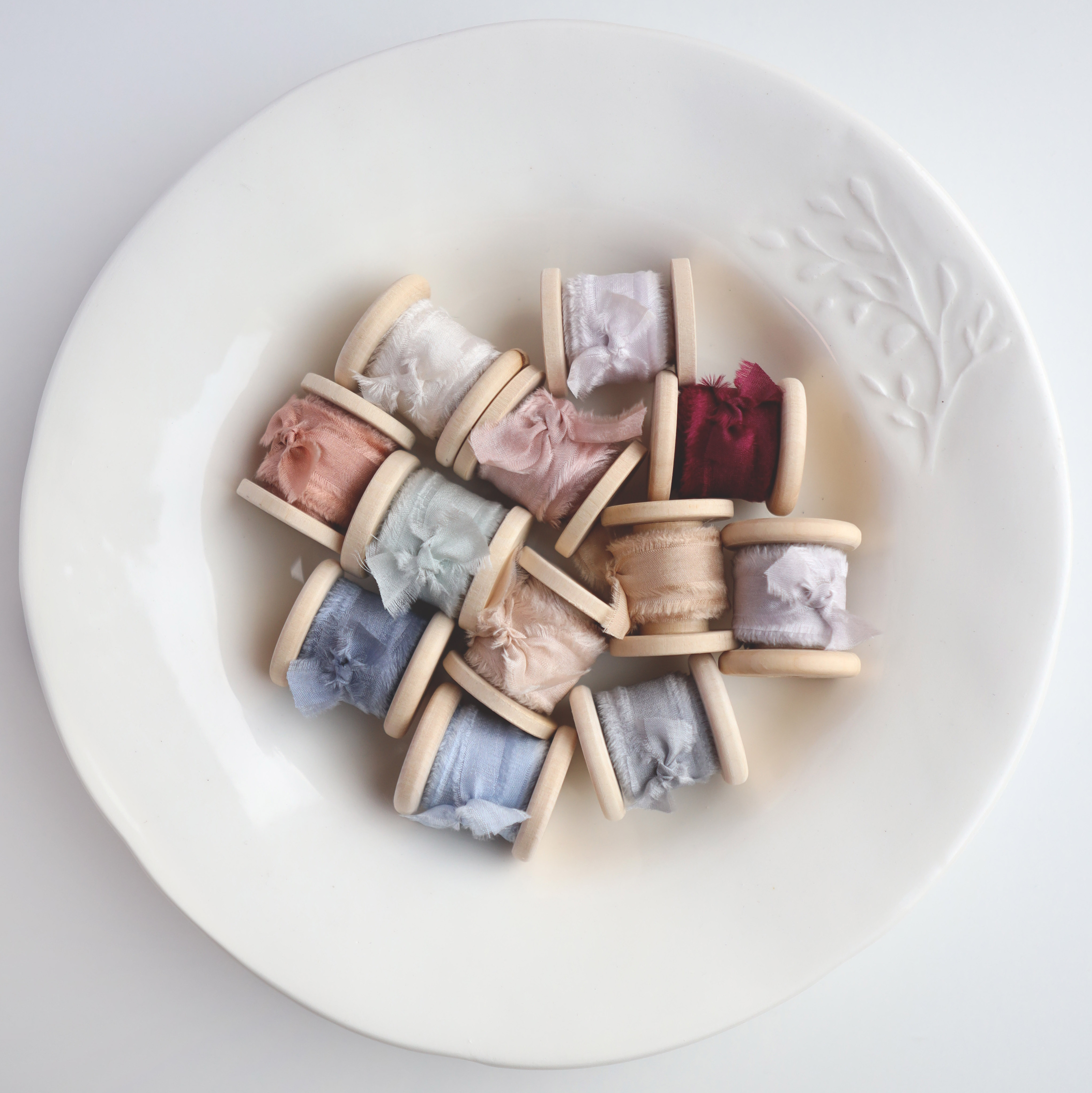 Hand Dyed Silk Ribbons / Set of 12 Inspire Uplift