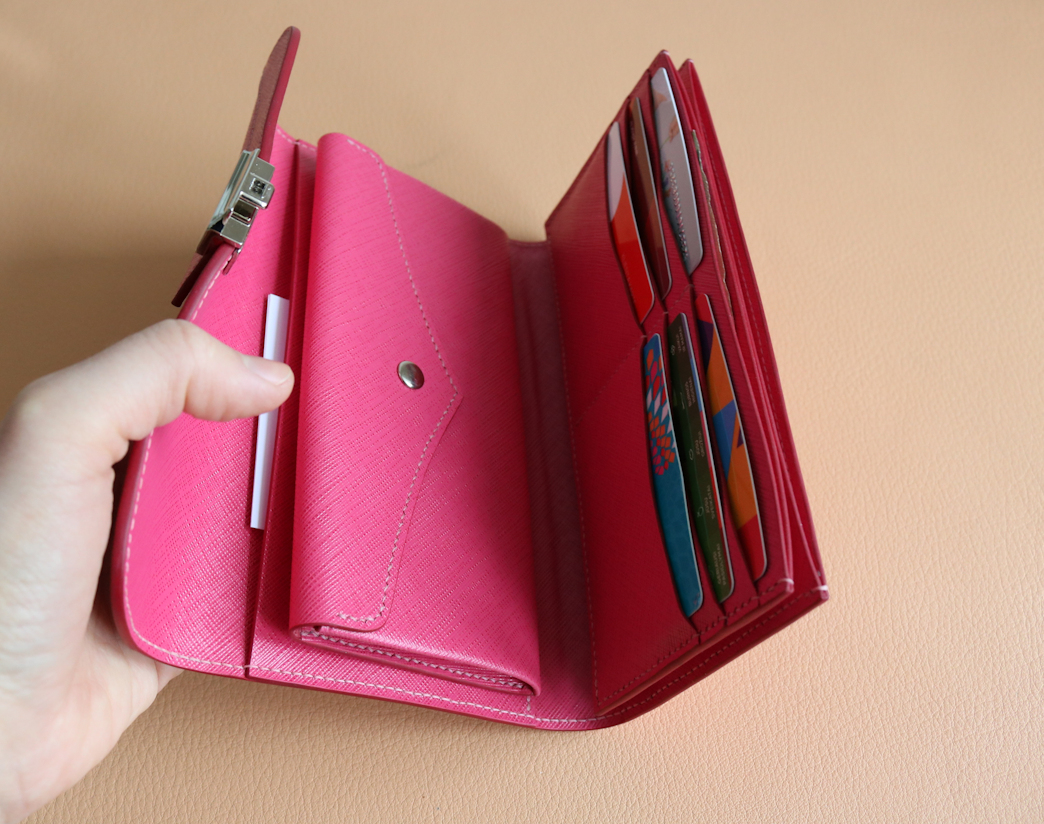 Leather walletclutch women. Handmade. Inspire Uplift