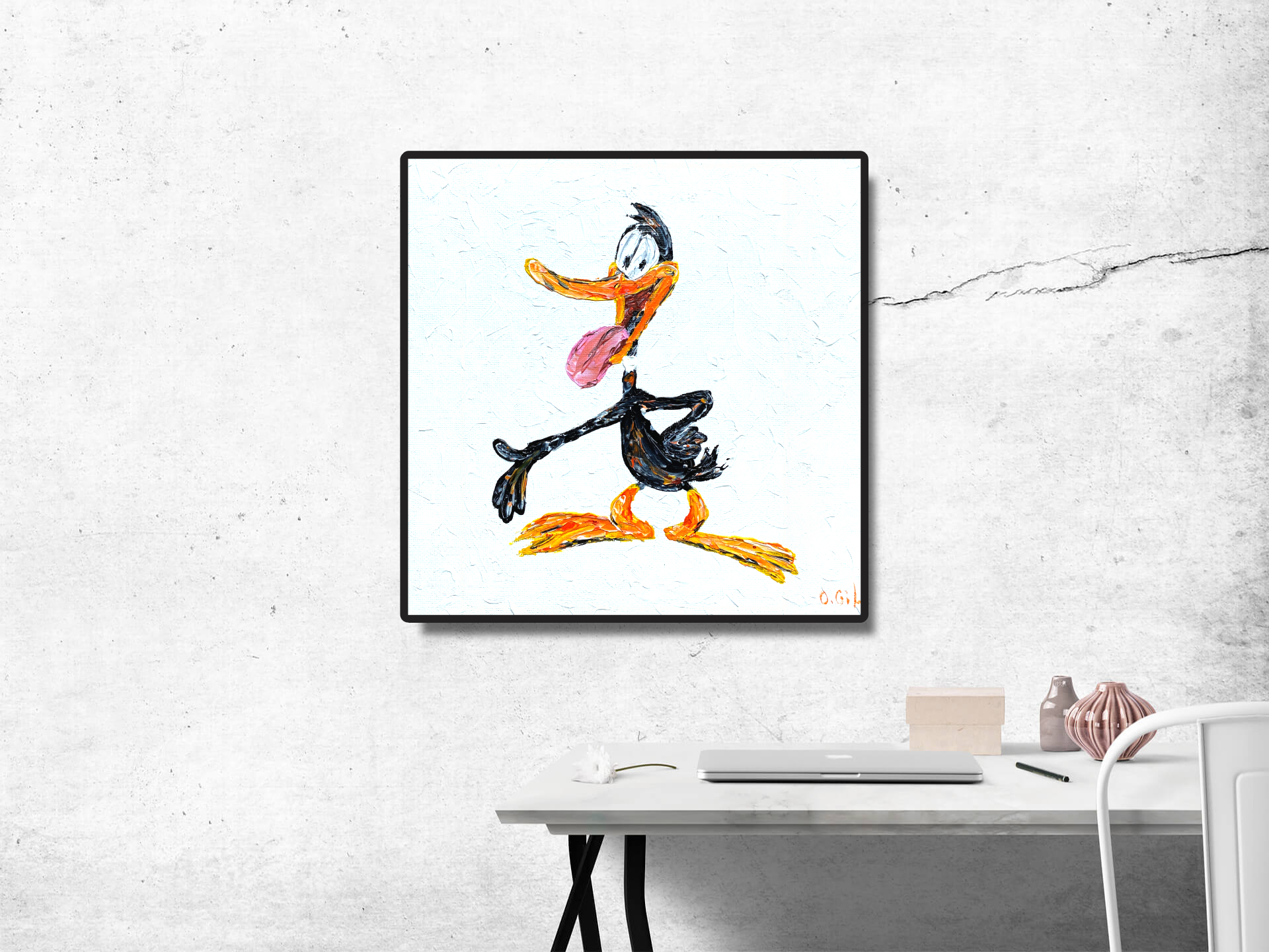 Daffy Duck Wall Art Print / Daffy Duck Print on paper / Daff - Inspire ...