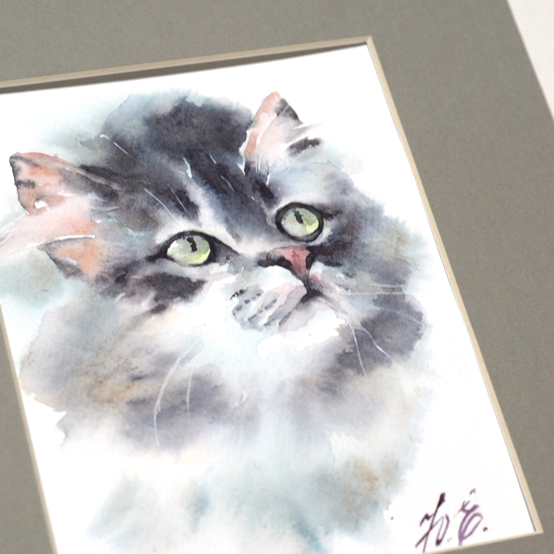 Kitten Original painting in watercolor Animals by Yulia Evsy - Inspire ...