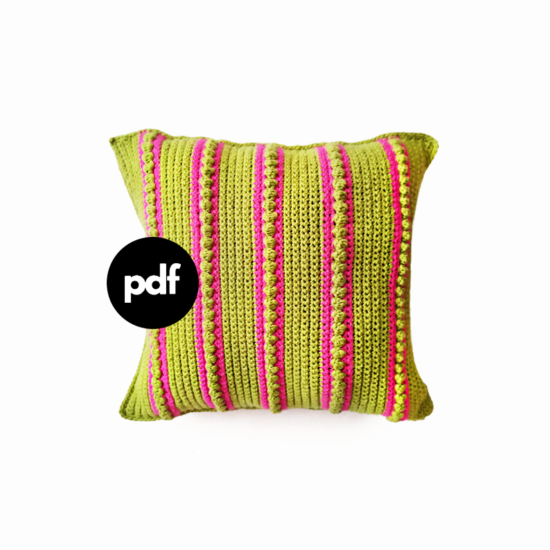 Bobble pillow crochet case pdf pattern Mother's day gift Pillow crochet pattern Crochet pillow case pdf pattern