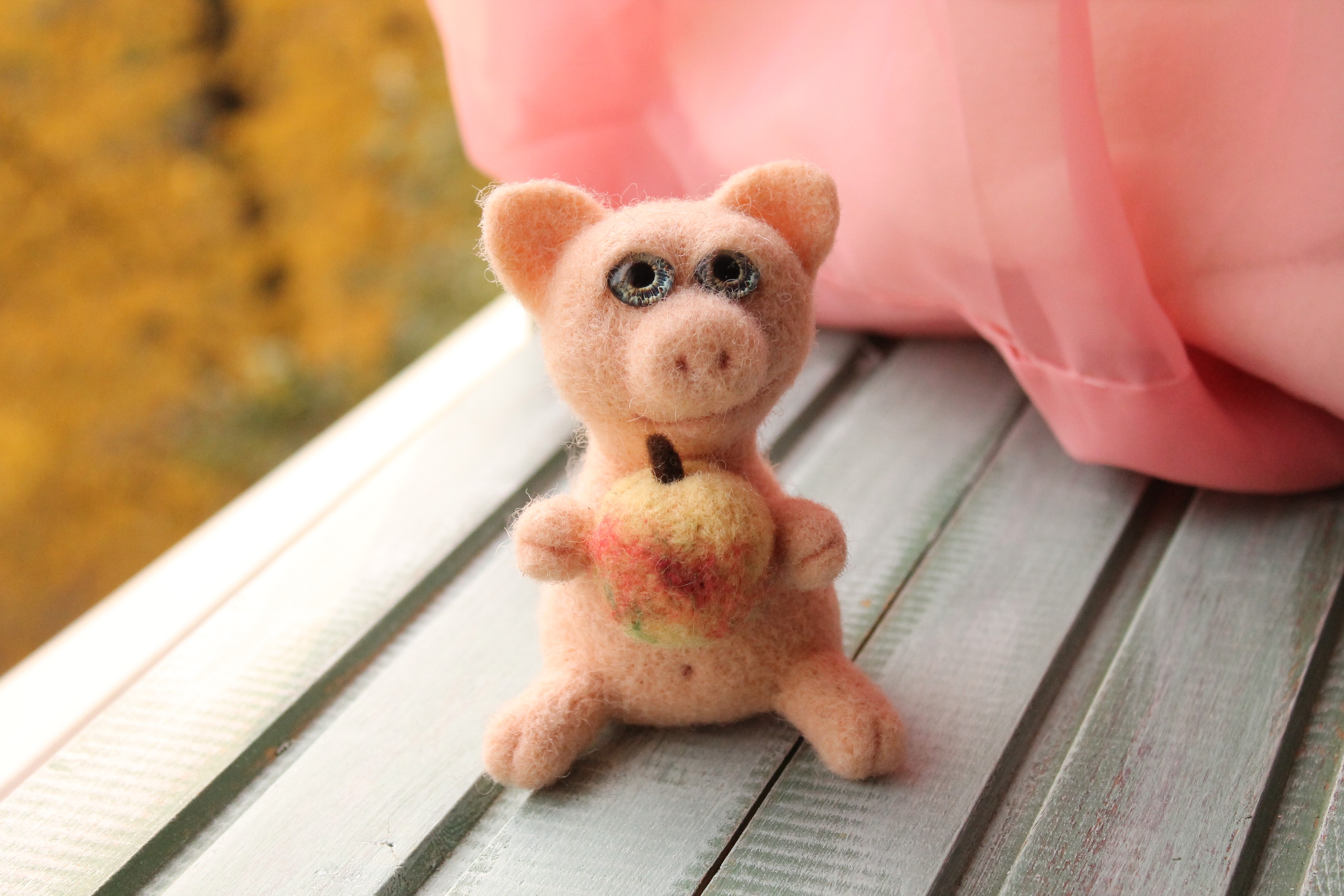 Felted pig toy Inspire Uplift