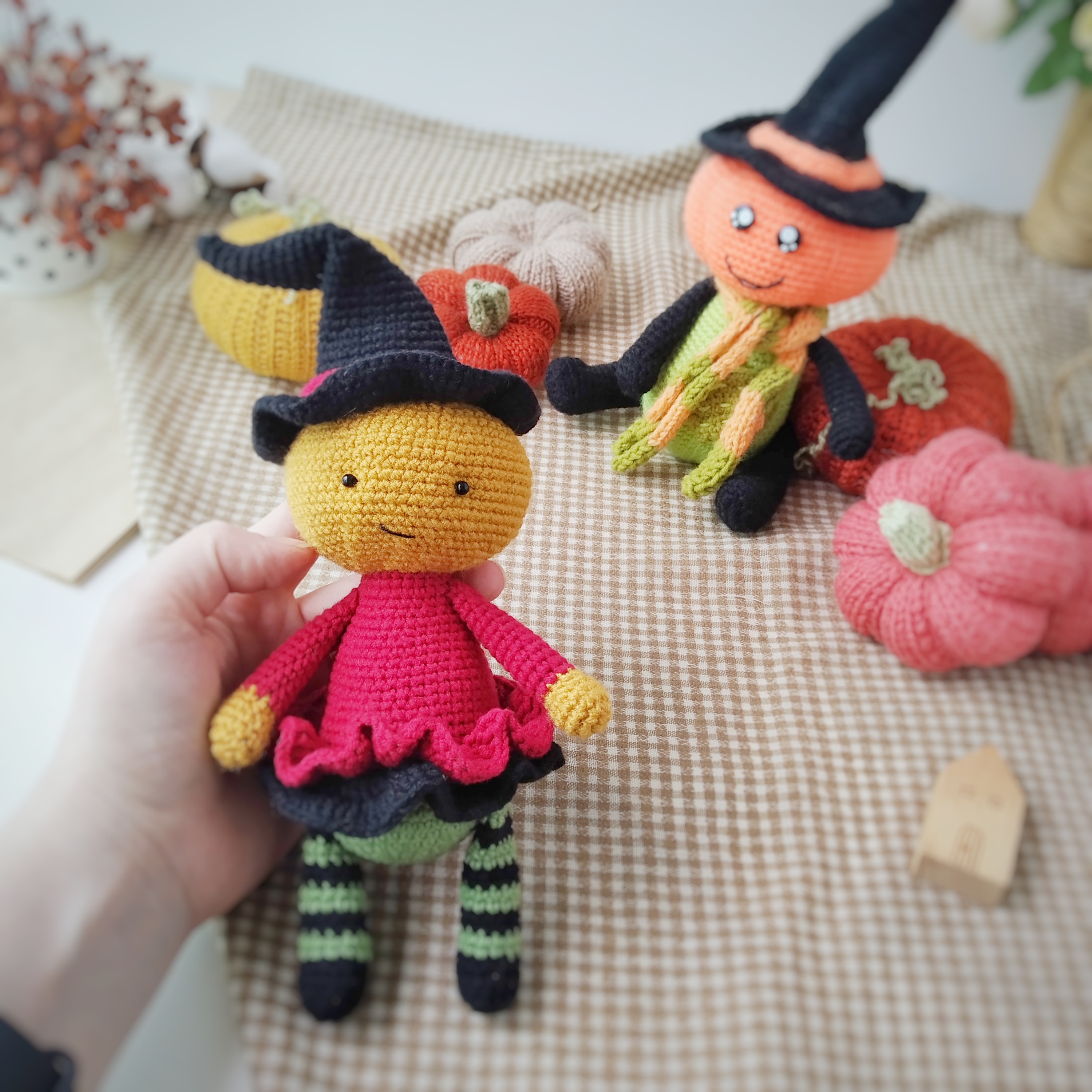 Amigurumi Pumpkin Head doll Crochet Pattern. PDF Amigurumi H Inspire