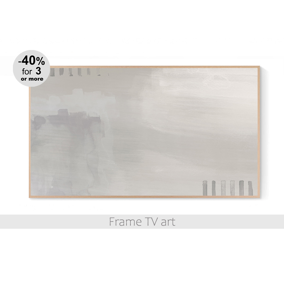 Frame TV Art Abstract painting, Samsung Frame TV Art neutral Inspire