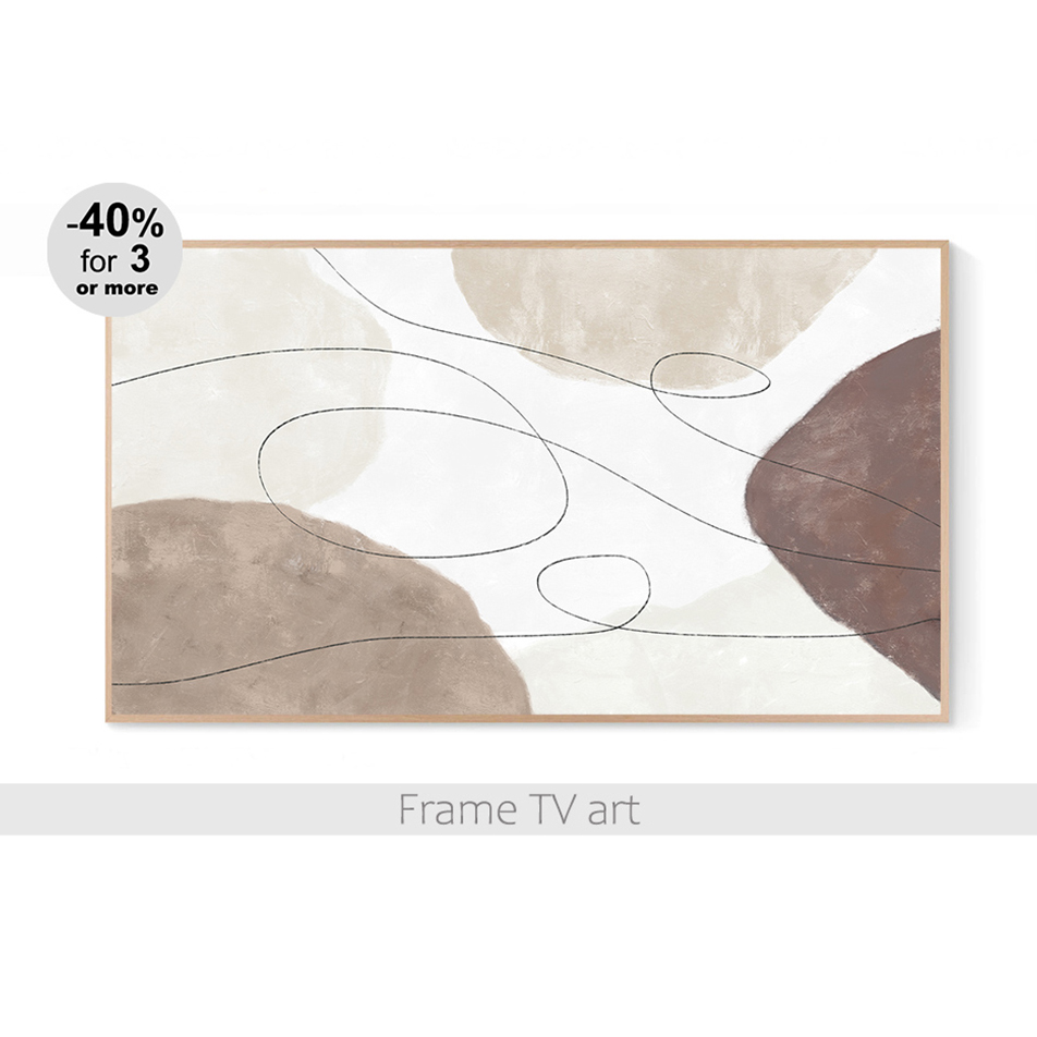 Samsung Frame TV Art 4K Abstract Painting, Frame TV art Digi Inspire