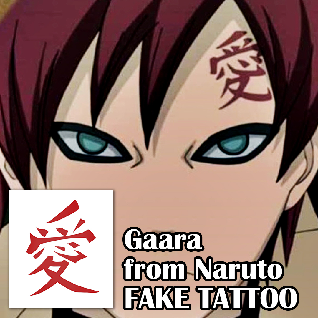 Kanji amor tatuagem Gaara. em 2023