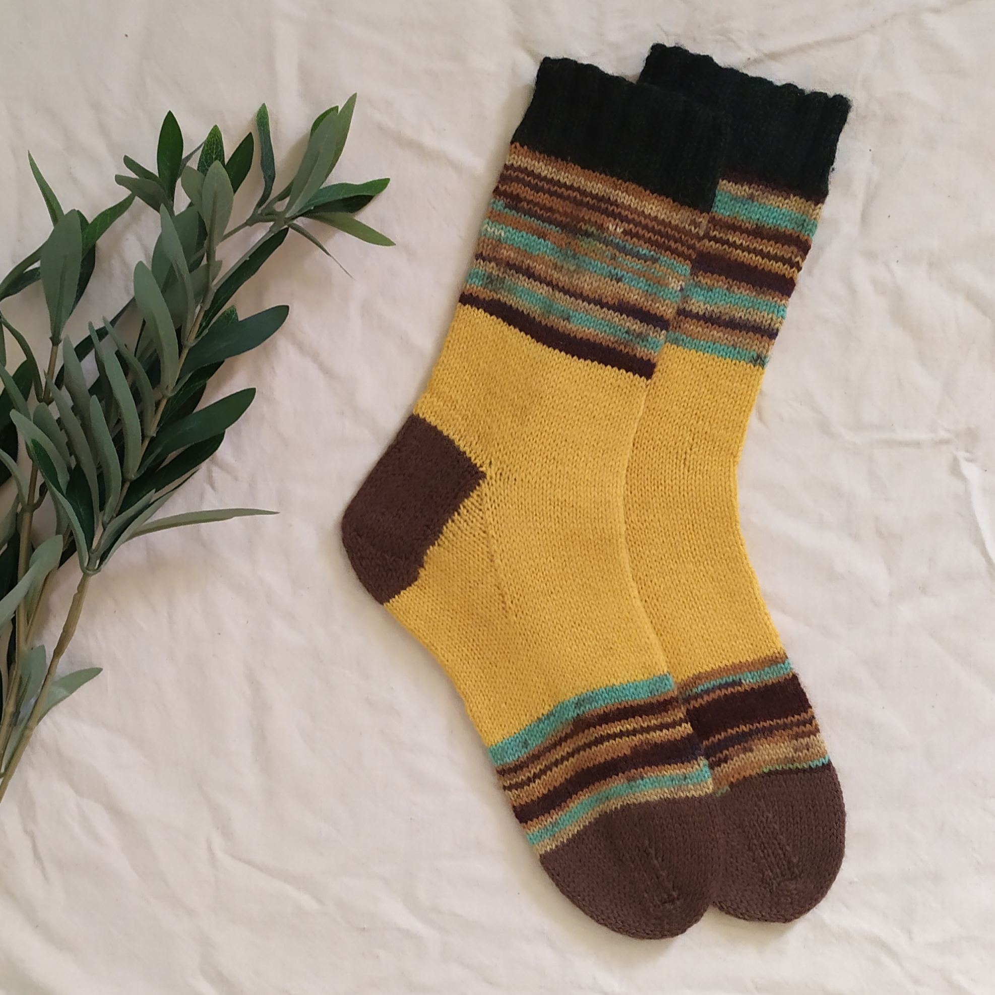 Handmade knitted womens socks Inspire Uplift