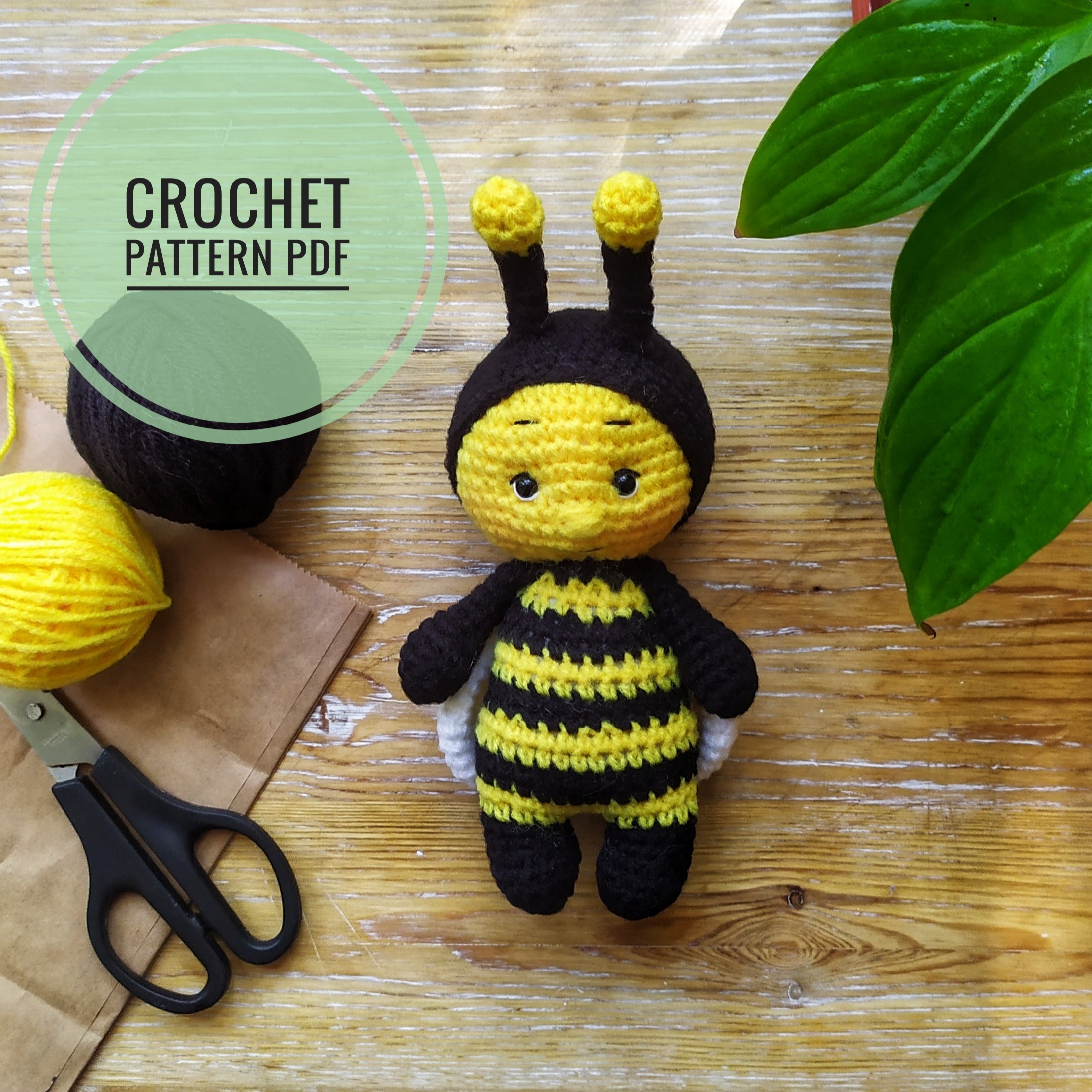 Crochet Bee pattern PDF, Amigurumi new bumblebee | Inspire Uplift