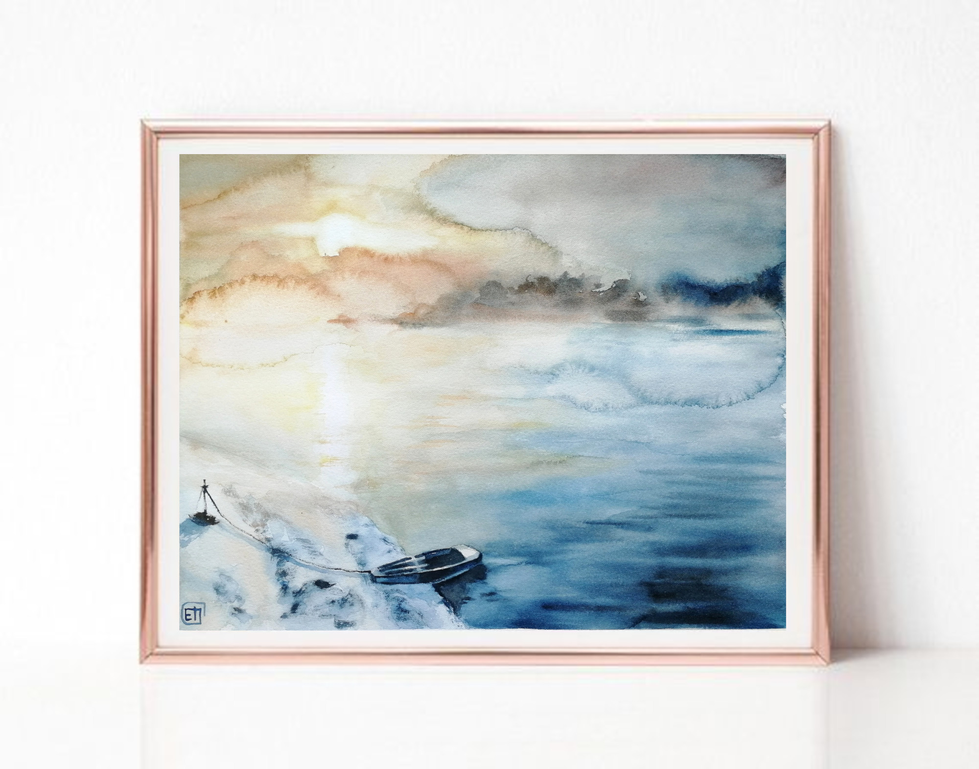 Sunset Painting, Original Art, Neutral Abstract Art, Landsca | Inspire ...