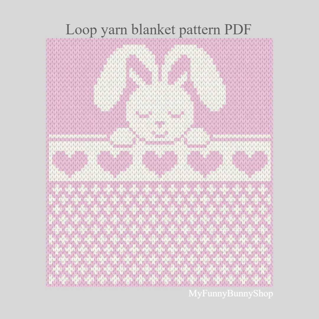 Loop yarn Sleeping Bunny blanket pattern PDF | Inspire Uplift