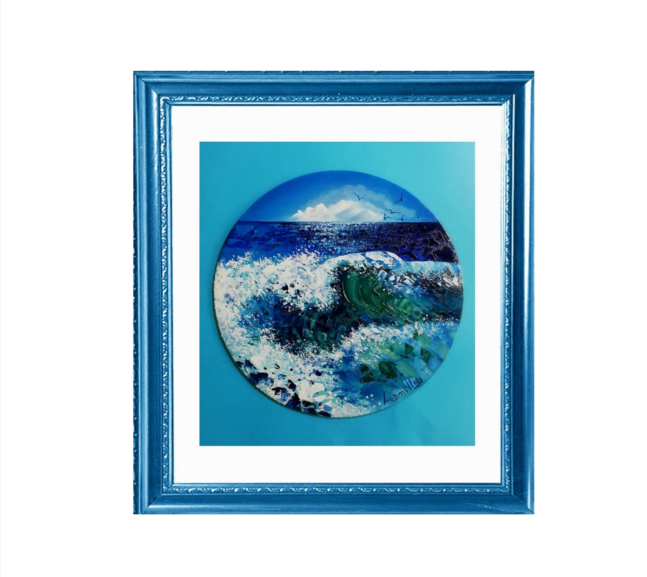 Seascape Original Oil Painting Art Work On Canvas Panel Impa Inspire