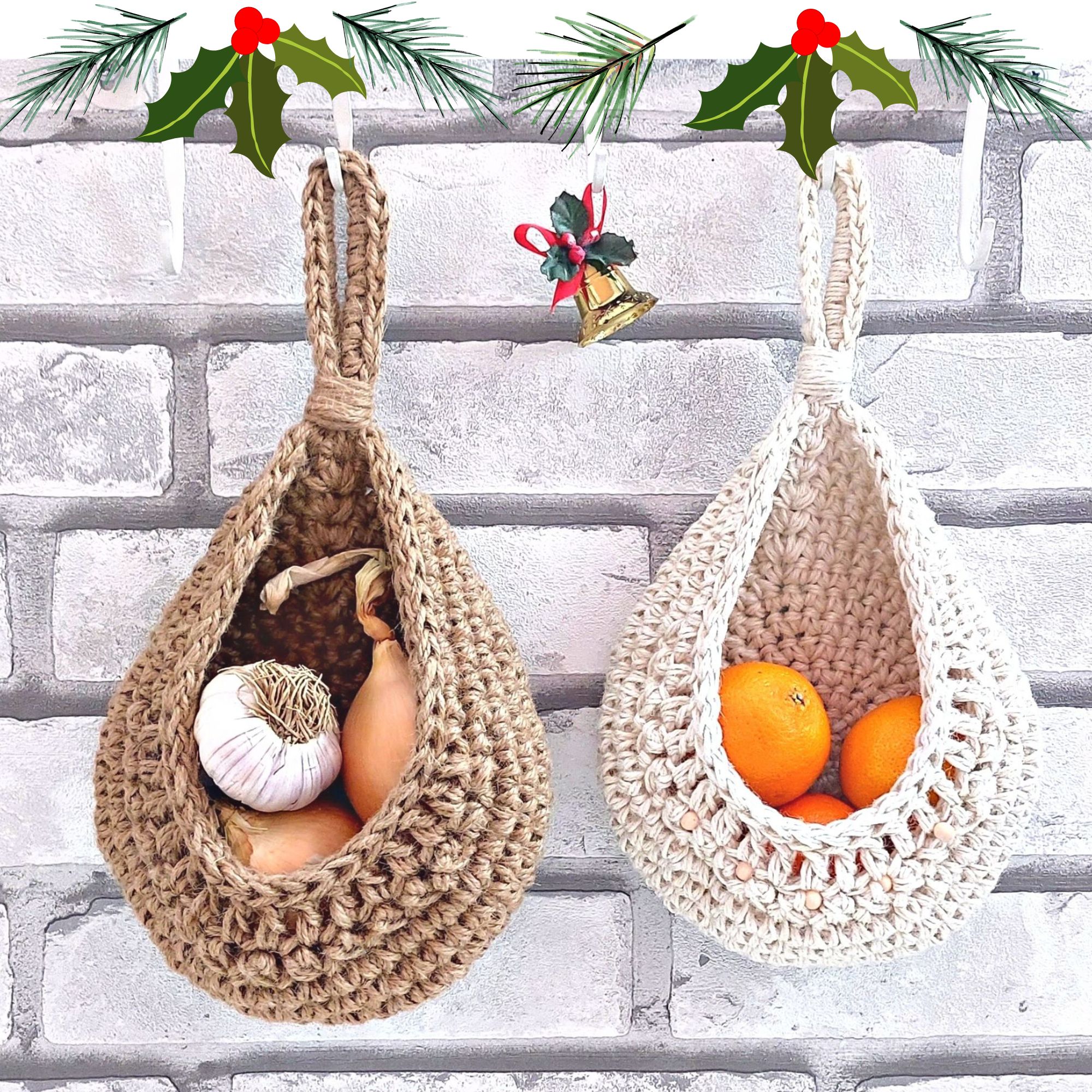 Christmas decoration baskets Christmas kitchen and dining gift Cottagecore style room finds