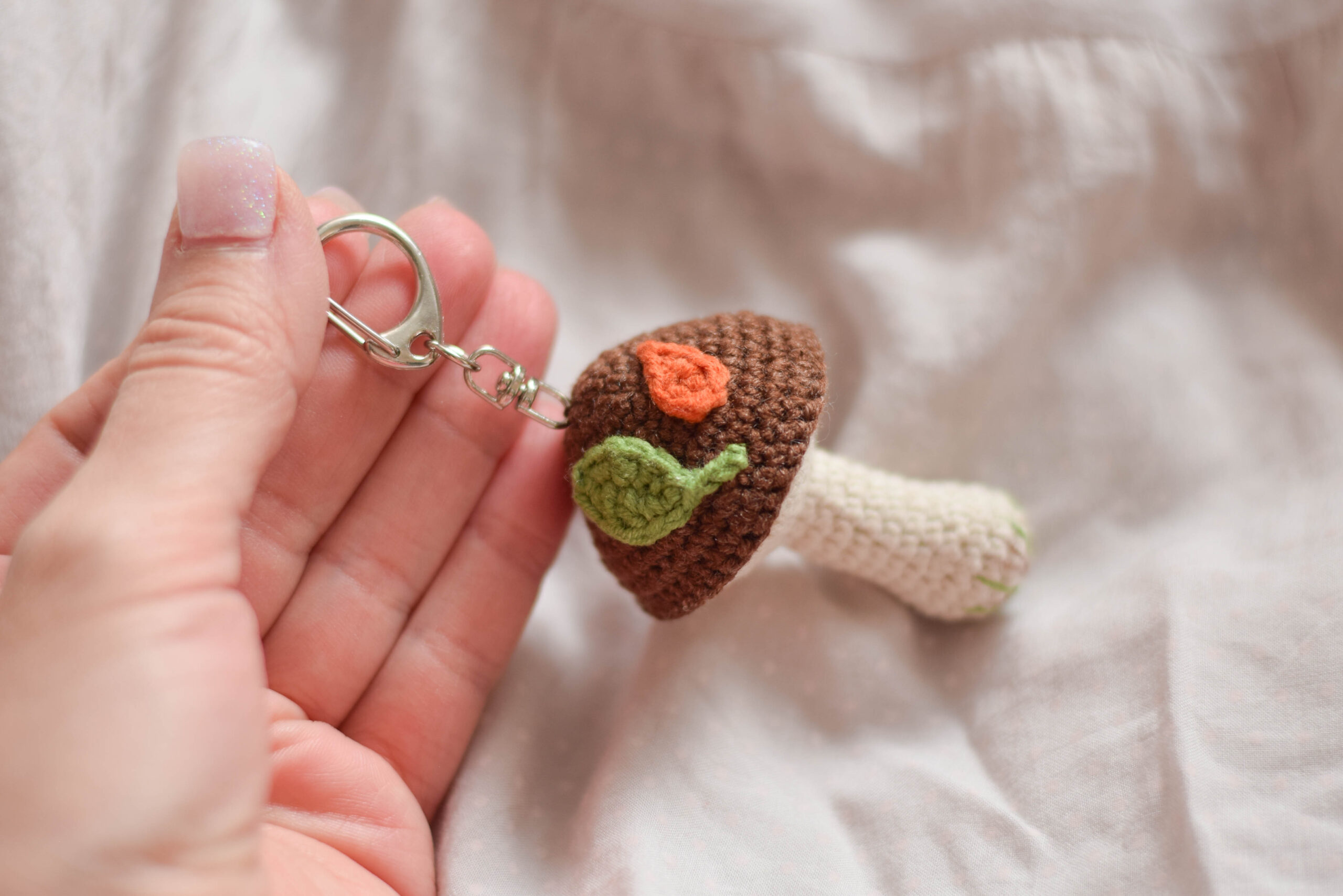 mushroom car charm