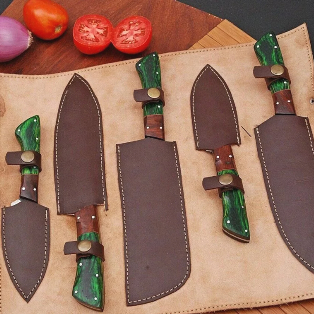 Custom Hand Carbon Steel Chef Knives Set Inspire Uplift