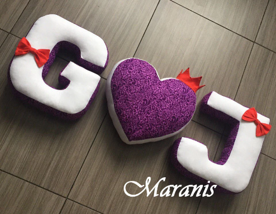 Letter pillows pattern pdf Alphabet nursery decor English Inspire