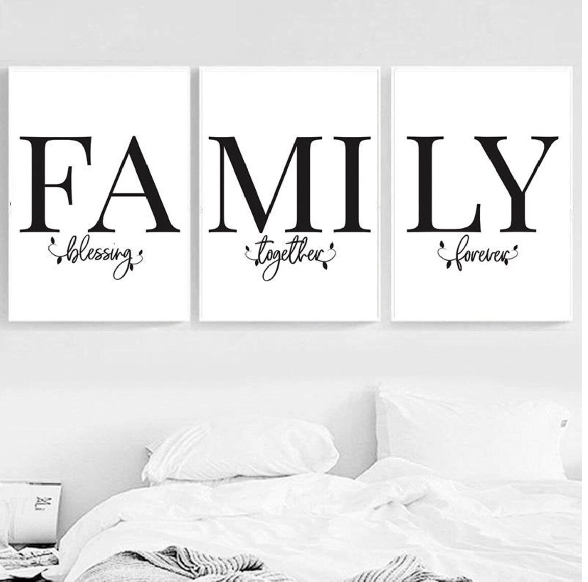 Family Sign Wall Decor Family Print Set of 3 Prints Family P - Inspire ...