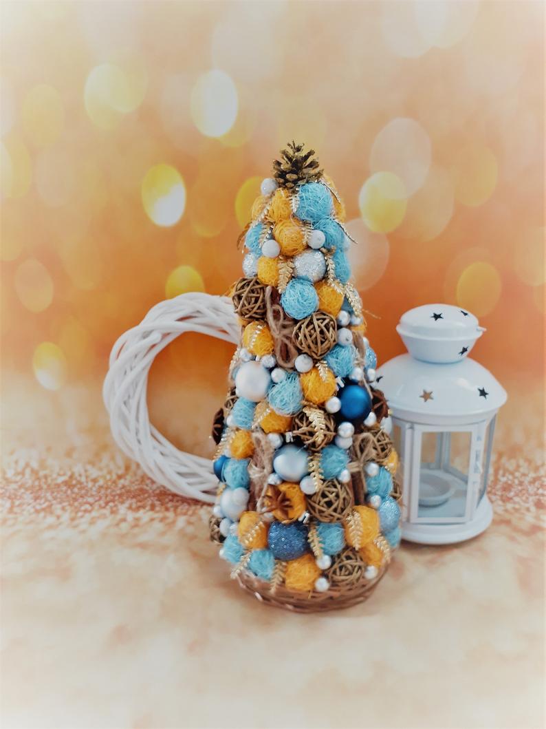 Rustic Christmas tree, Small table Christmas tree, Reception Inspire