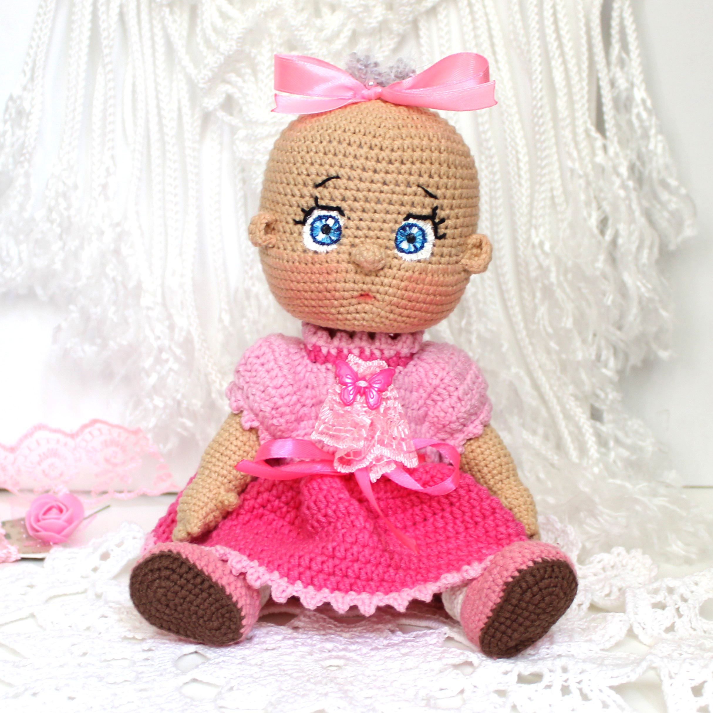 Dress baby doll crochet pattern PDF in English Doll baby cl Inspire