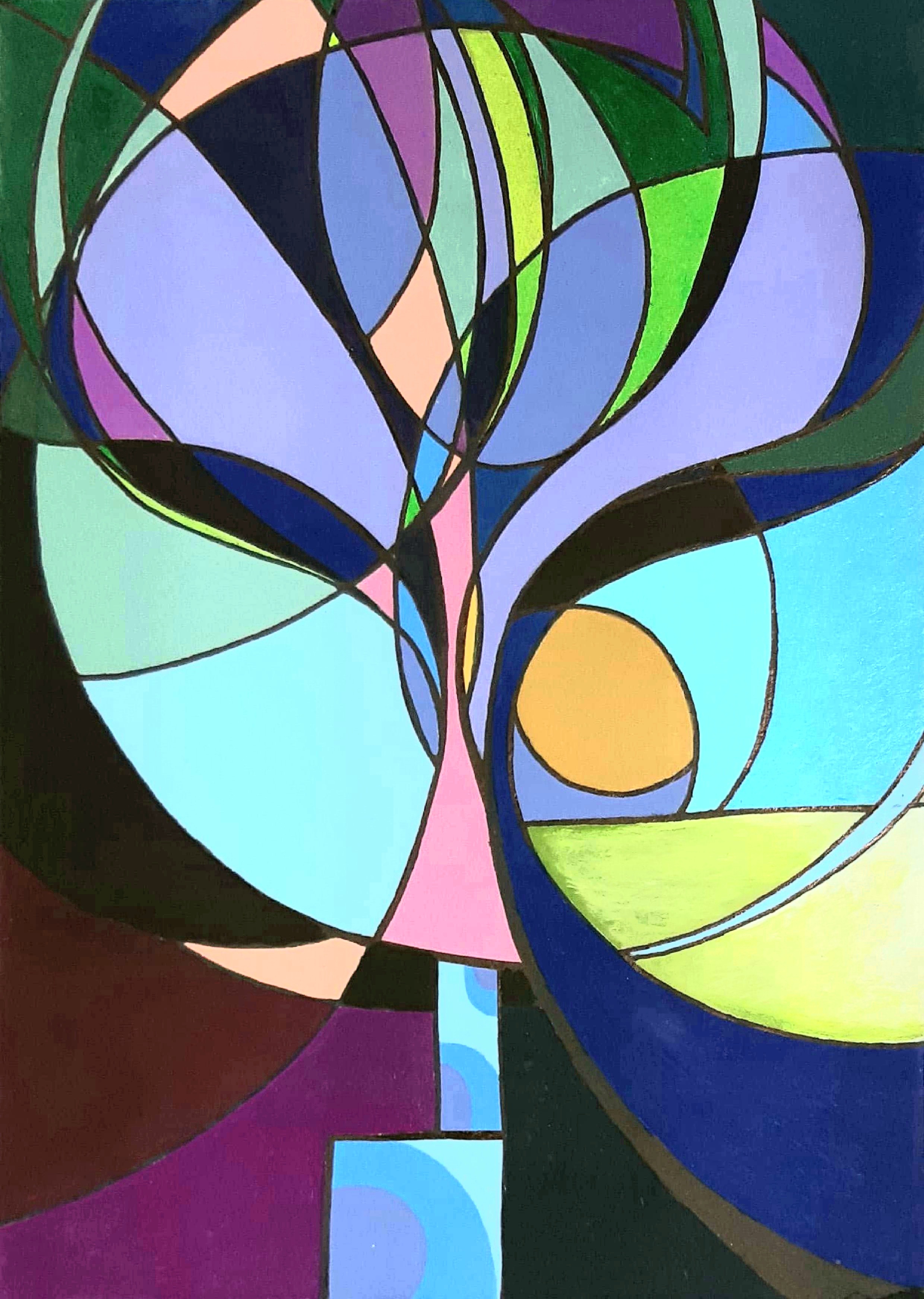 Abstract artwork on cardboard Inspire Uplift