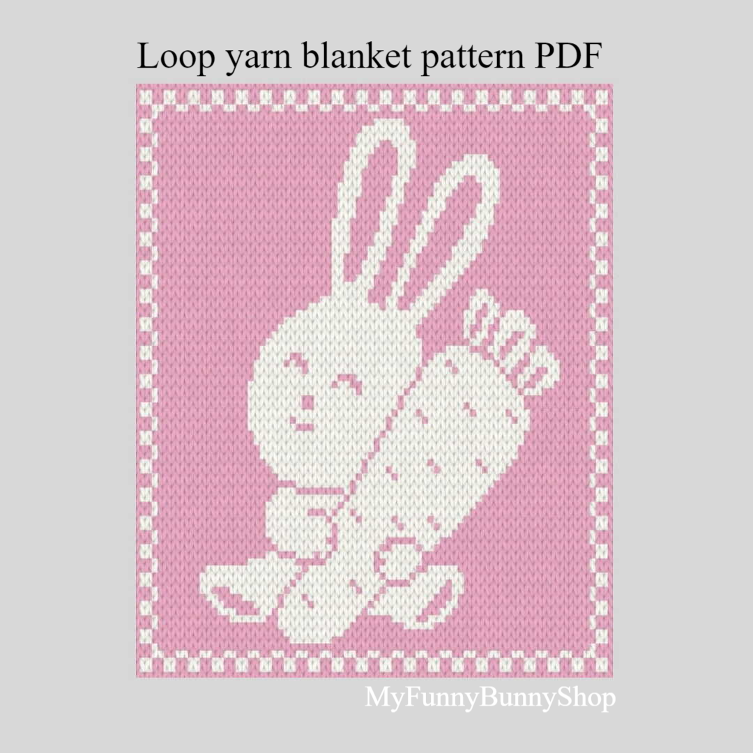 Loop yarn Bunny blanket graph pattern | Inspire Uplift