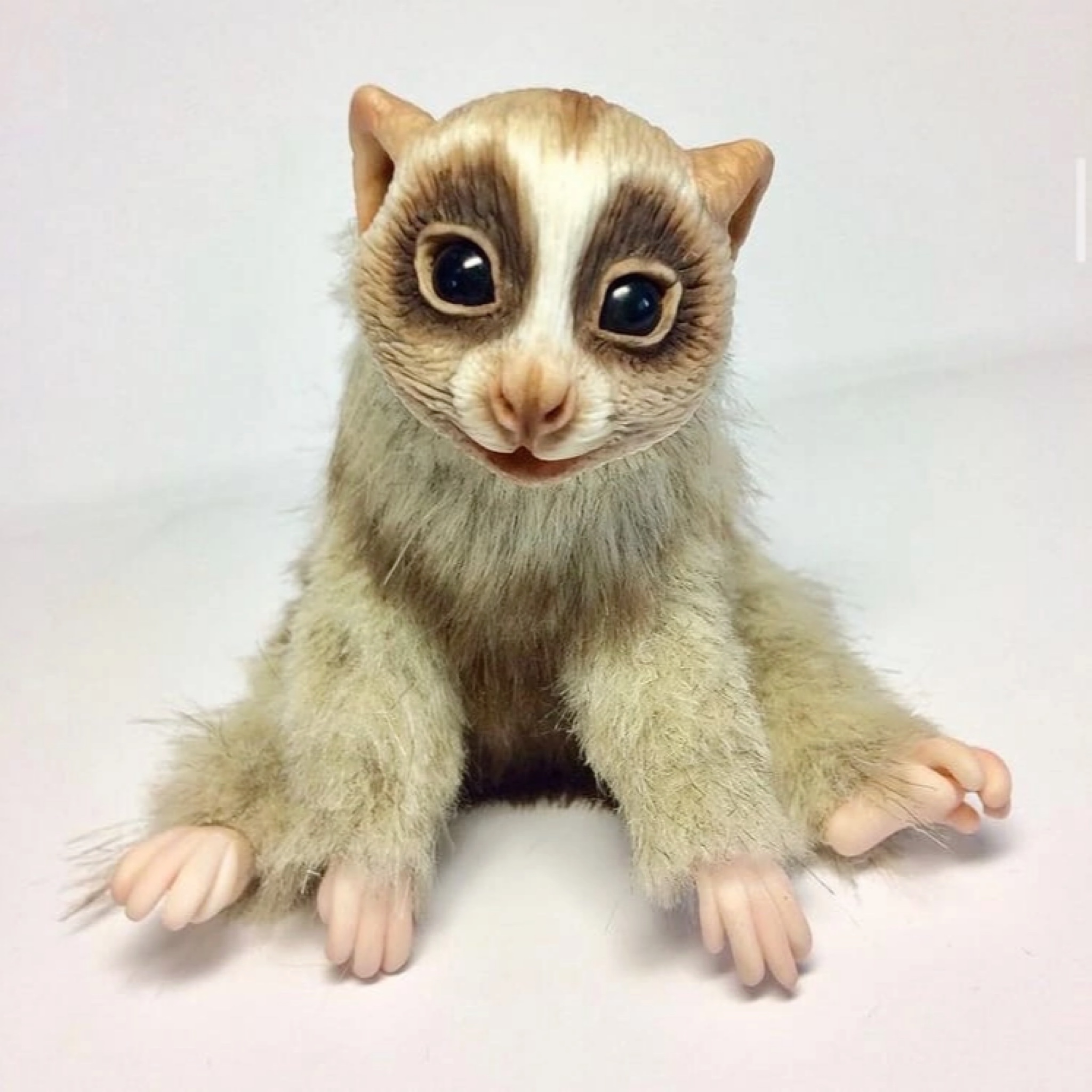 Lemur ART doll animal sculpture. OOAK lemur miniature toy. h Inspire