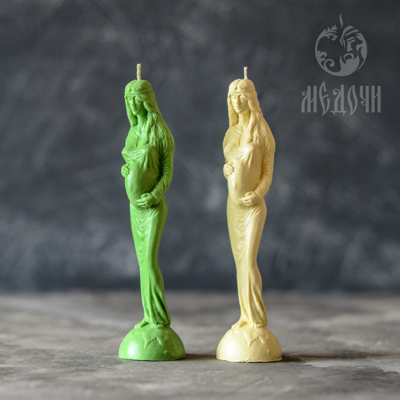 Mold of pregnant women, goddess of fertility”Candle Mold / R Inspire