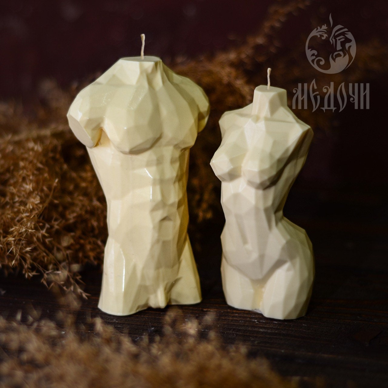 Bust woman , torso man , geometry bust. Mold for candles, re Inspire Uplift