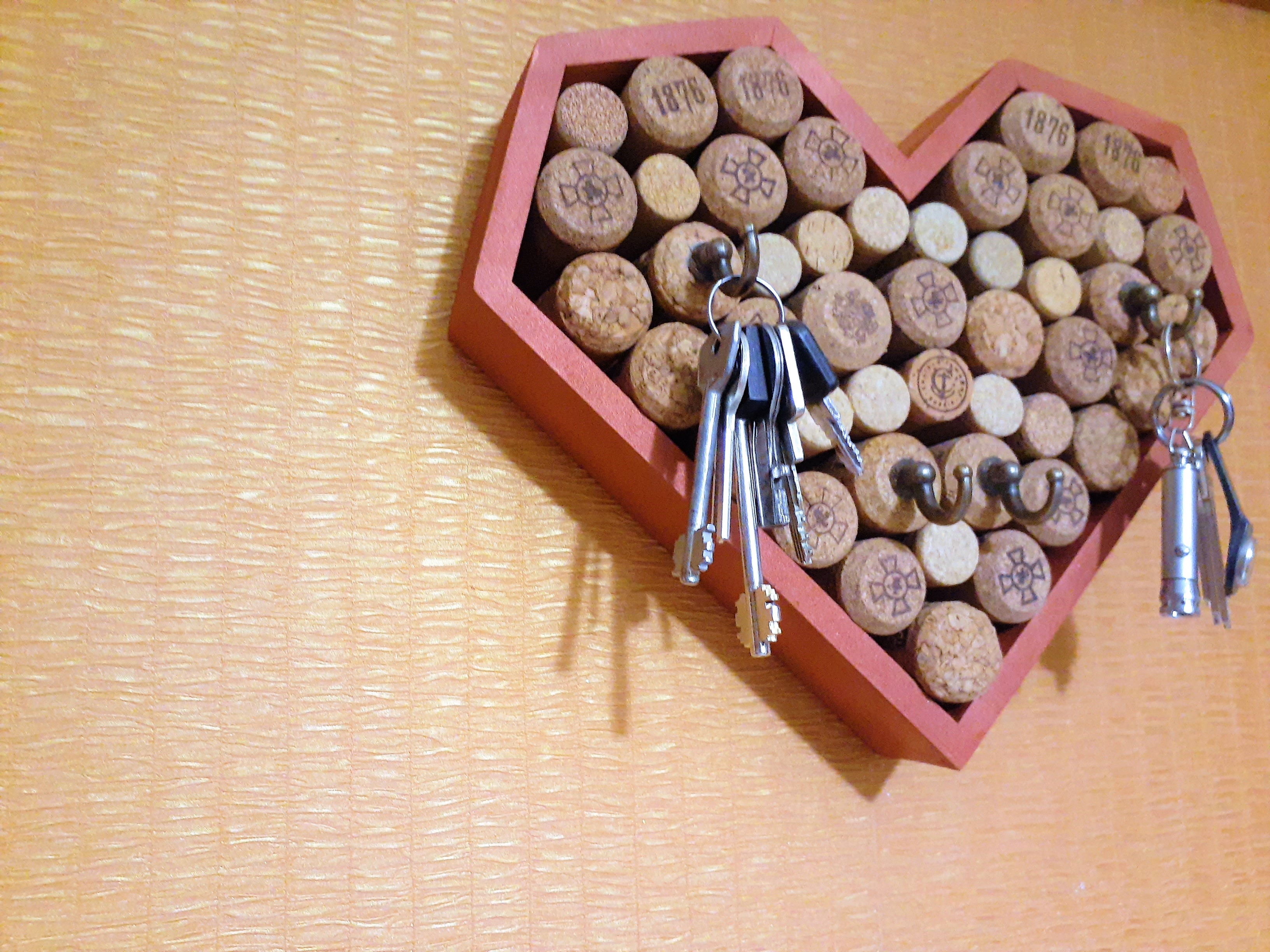Cork board key holder, Key Holder For Wall, Cork decor, Cork Inspire