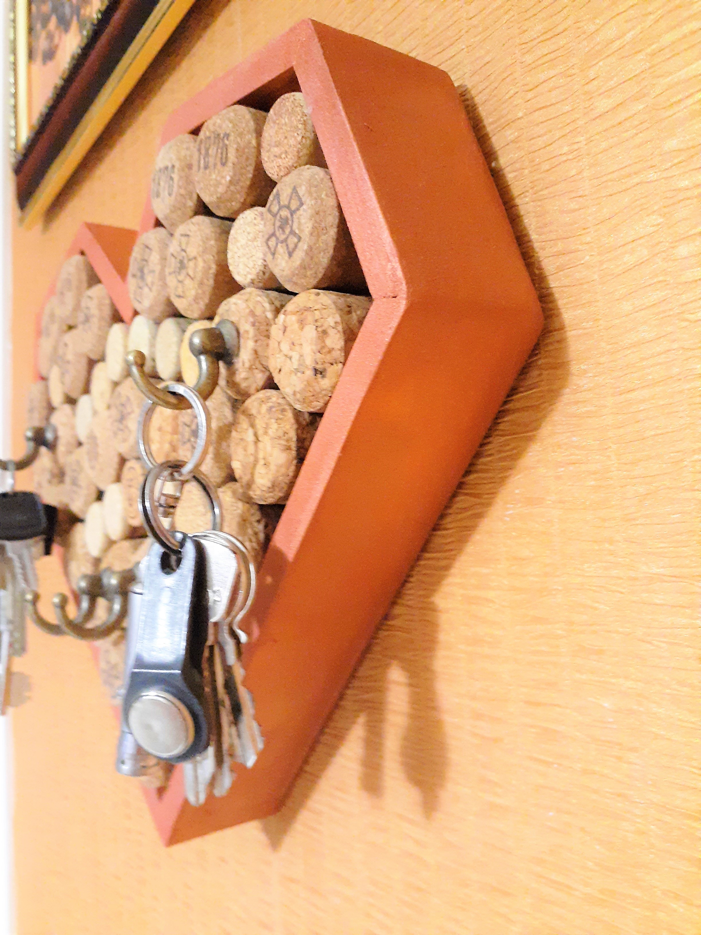 Cork board key holder, Key Holder For Wall, Cork decor, Cork Inspire Uplift
