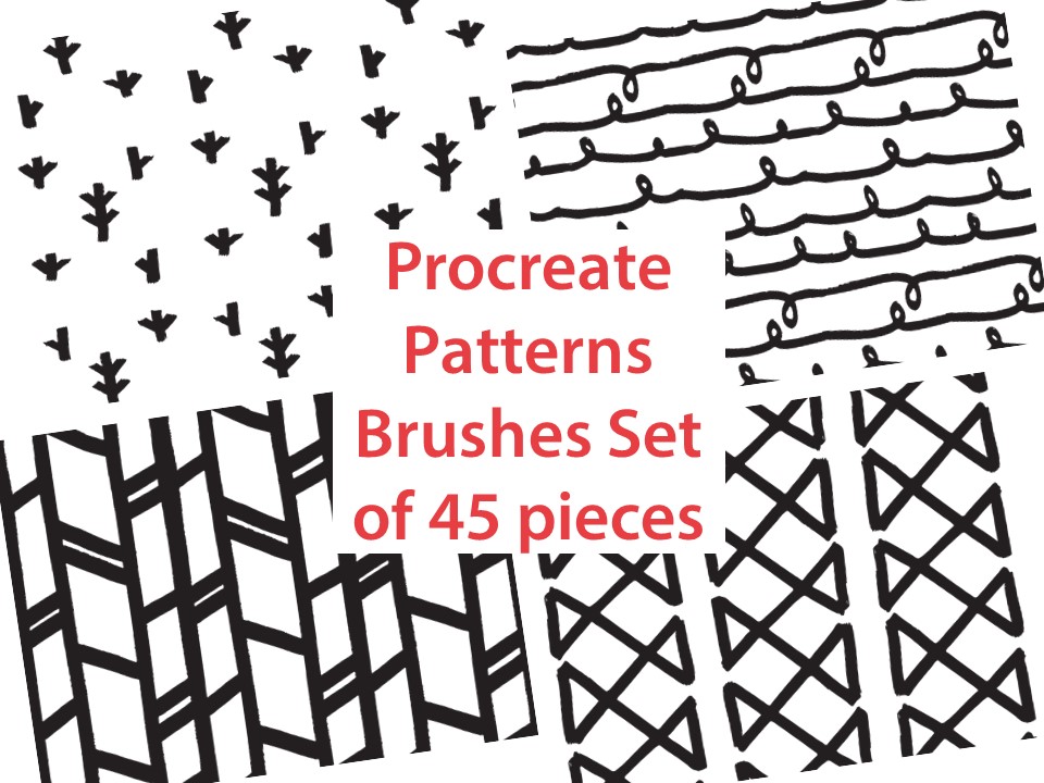 Patterns Procreate Brushes, Procreate brush, Procreate stamp Inspire