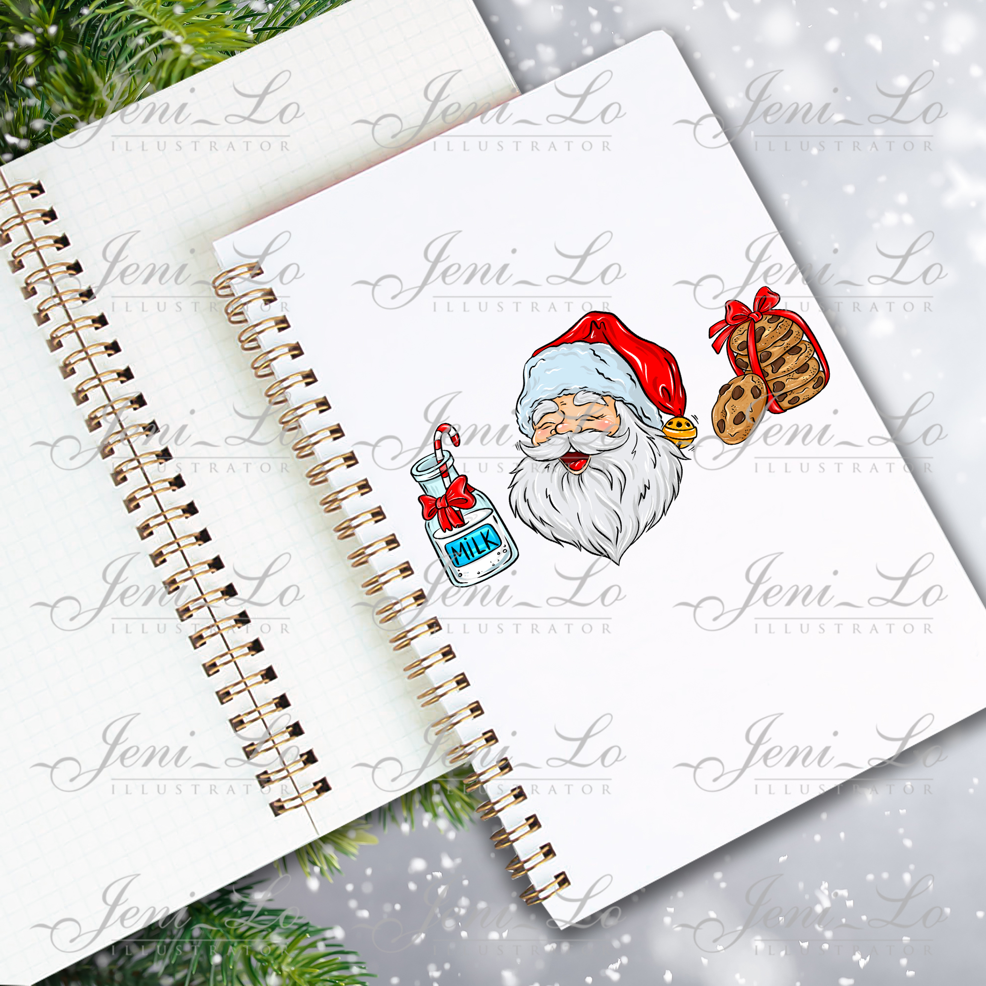 Christmas cookies Santa Milk 1 PNG file Merry Christmas Subl - Inspire  Uplift