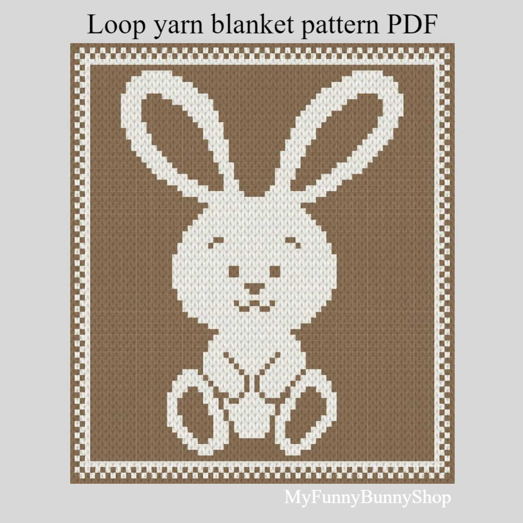 Loop yarn Little Bunny blanket pattern PDF | Inspire Uplift