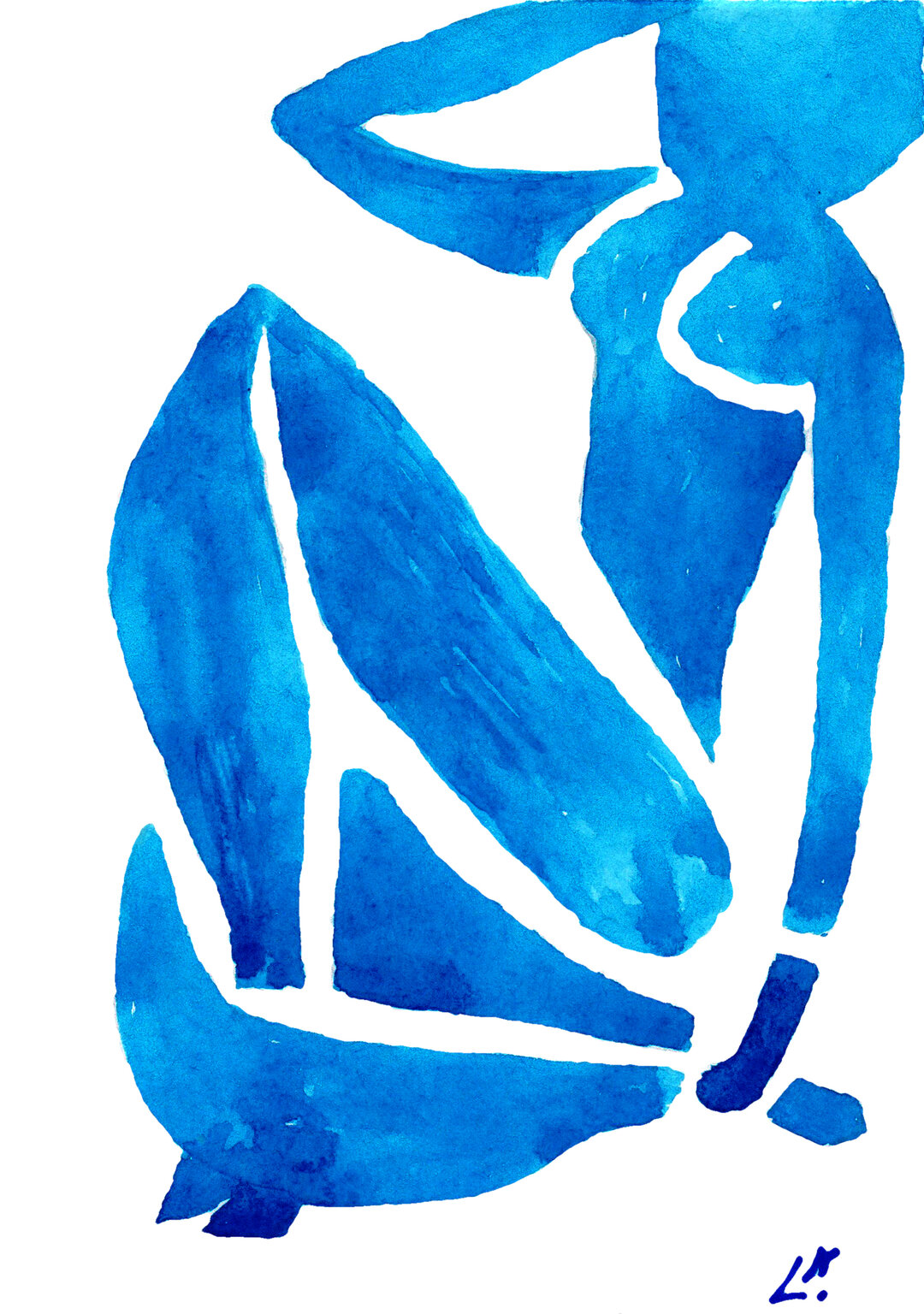 Original Painting Henri Matisse Blue Nude Erotic Woman Artwo Inspire Uplift