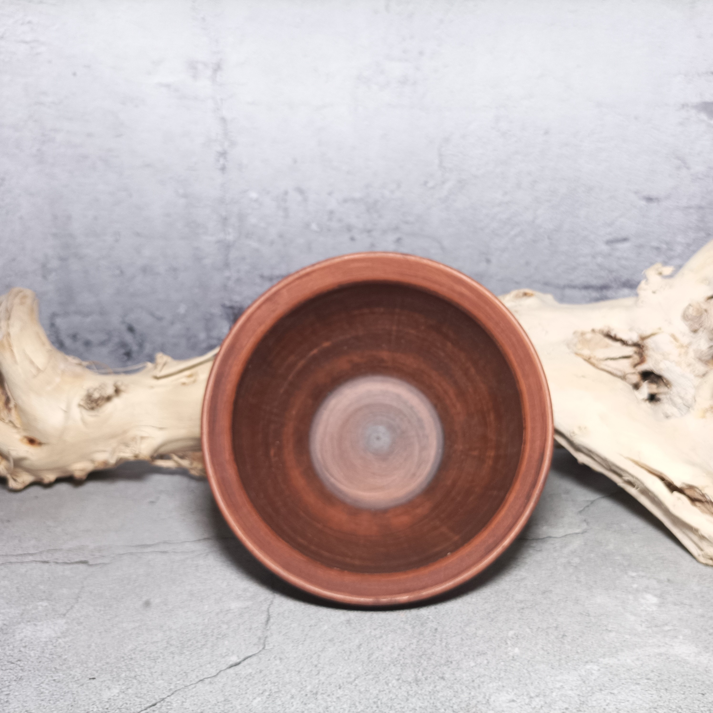 Pottery bowl 16.90 fl.oz Handmade red clay Bowl with carved Inspire