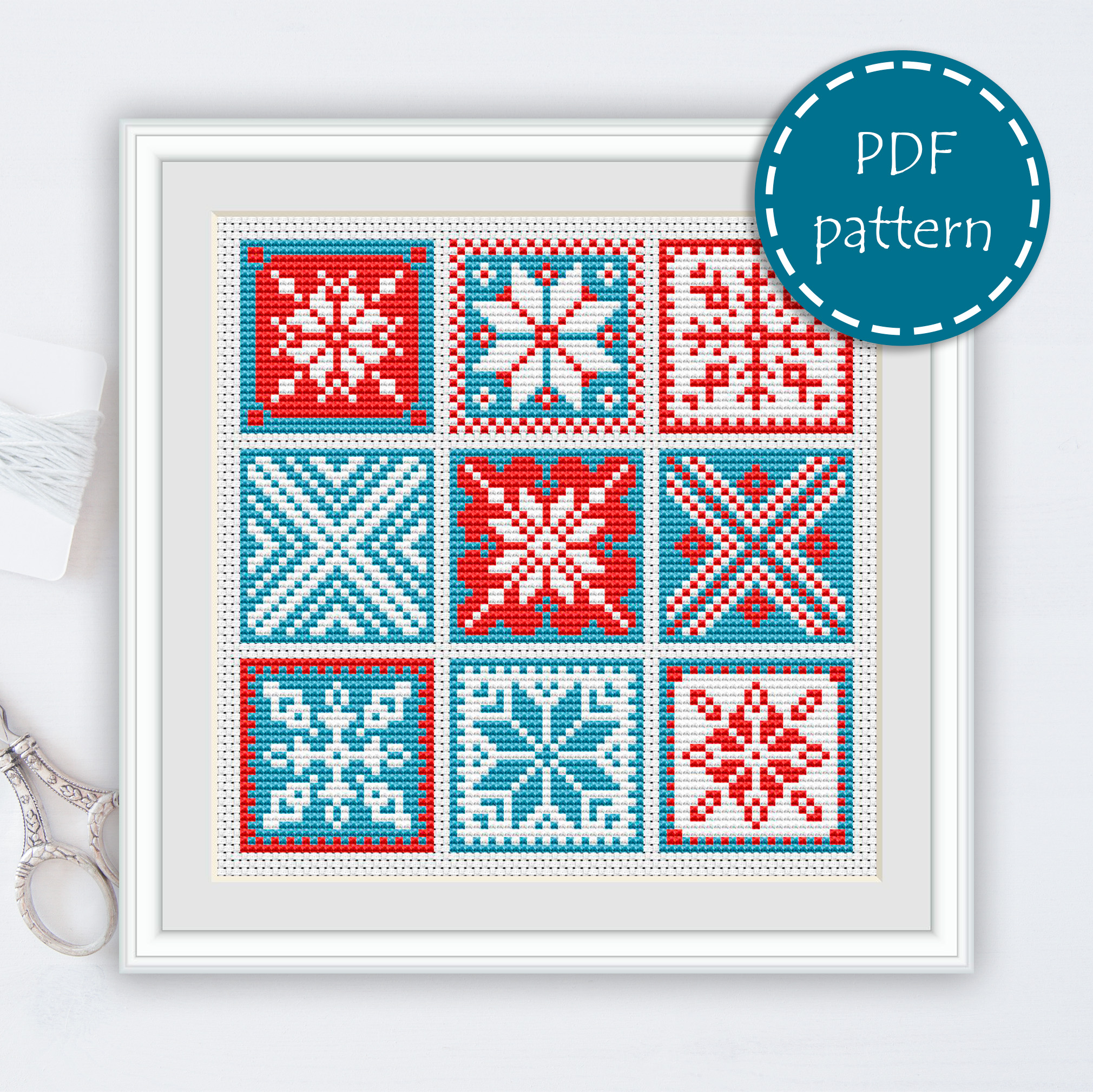LP005 Christmas cross stitch pattern for begginer Easy xst Inspire
