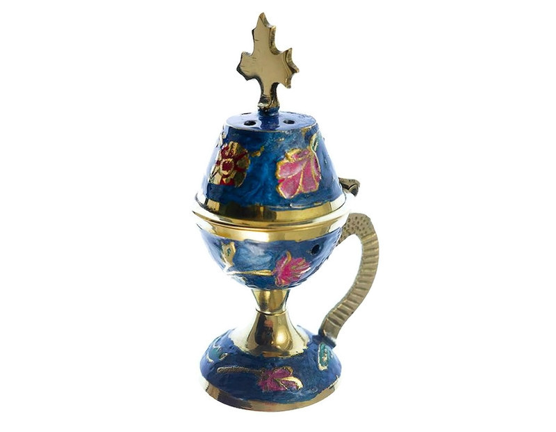 Christian Brass Resin Incense Burner, Greek Orthodox Thuribl Inspire