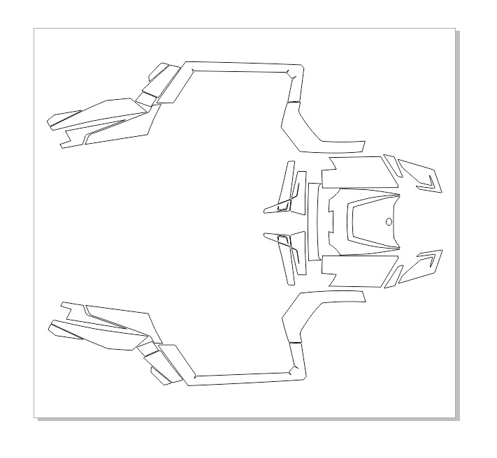 Polaris RZR 900 UTV Graphic Vector Template - Inspire Uplift
