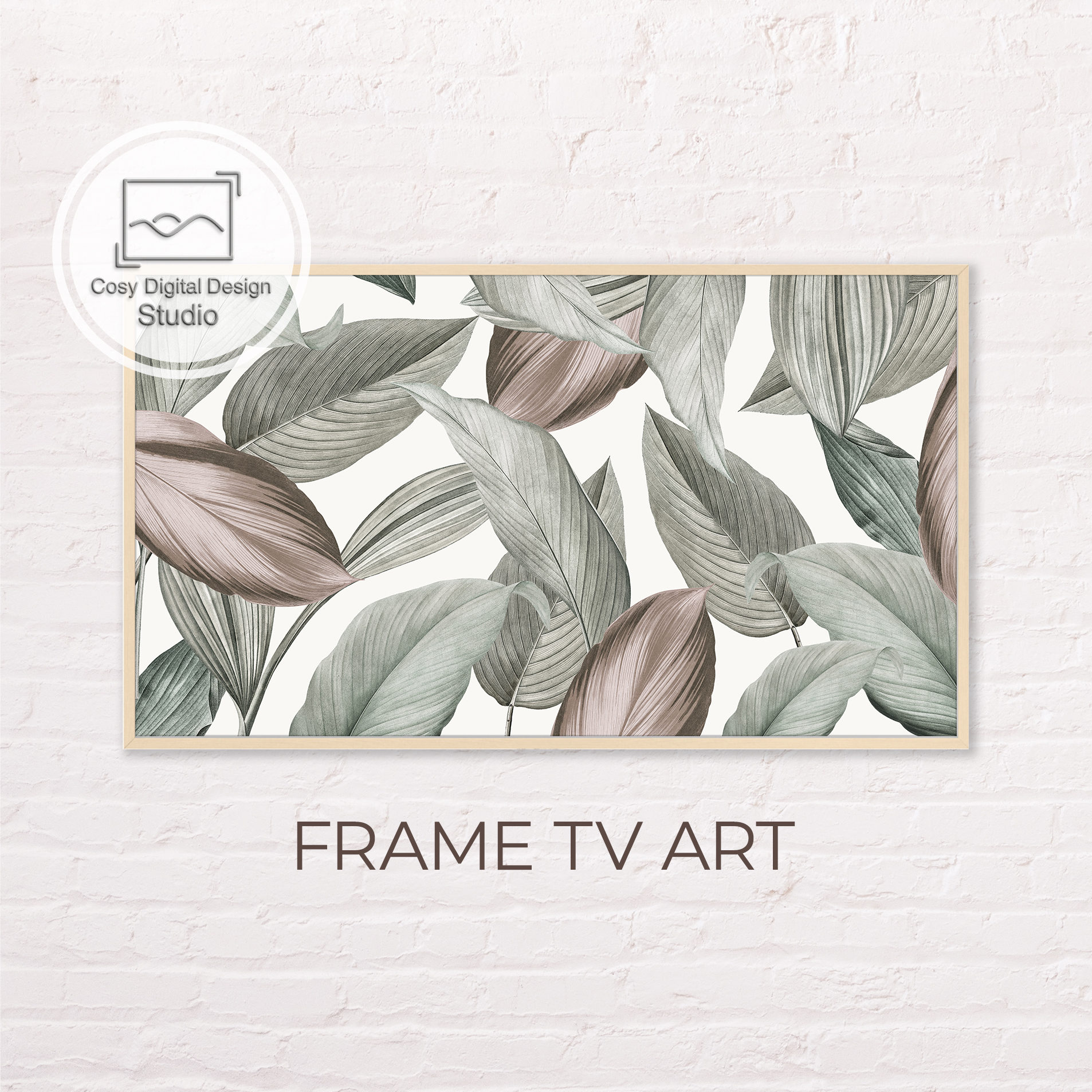 Samsung Frame Tv Art 4K Abstract Black And Gold Flower Leaves Art For The Frame Tv Digital
