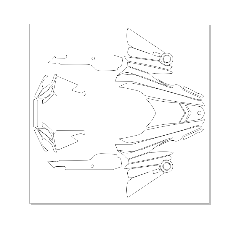 Yamaha RX1 2003 Snowmobile Graphic Vector Template - Inspire Uplift
