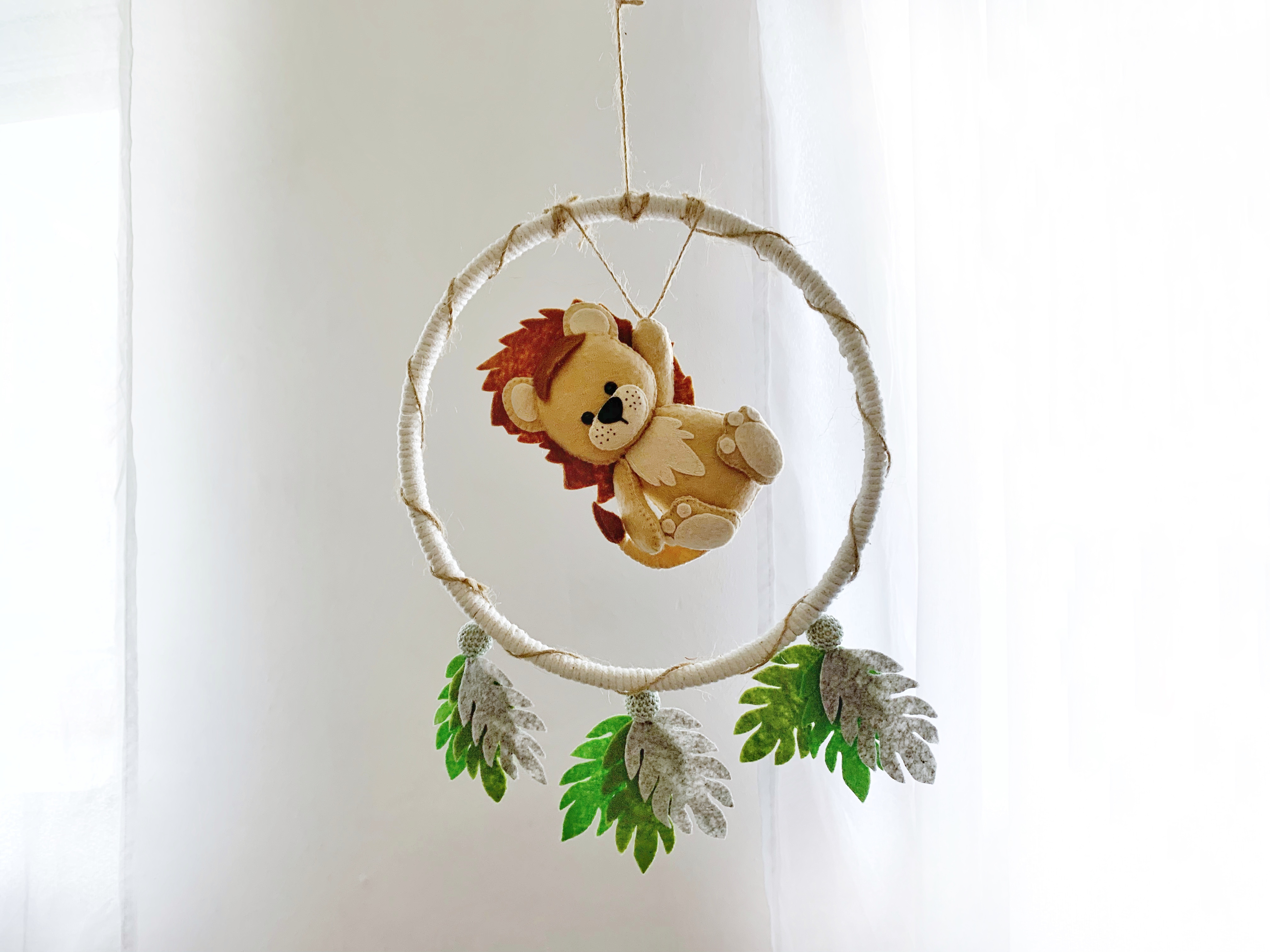 Lion baby mobile Safari nursery decor Jungle baby mobile Inspire Uplift