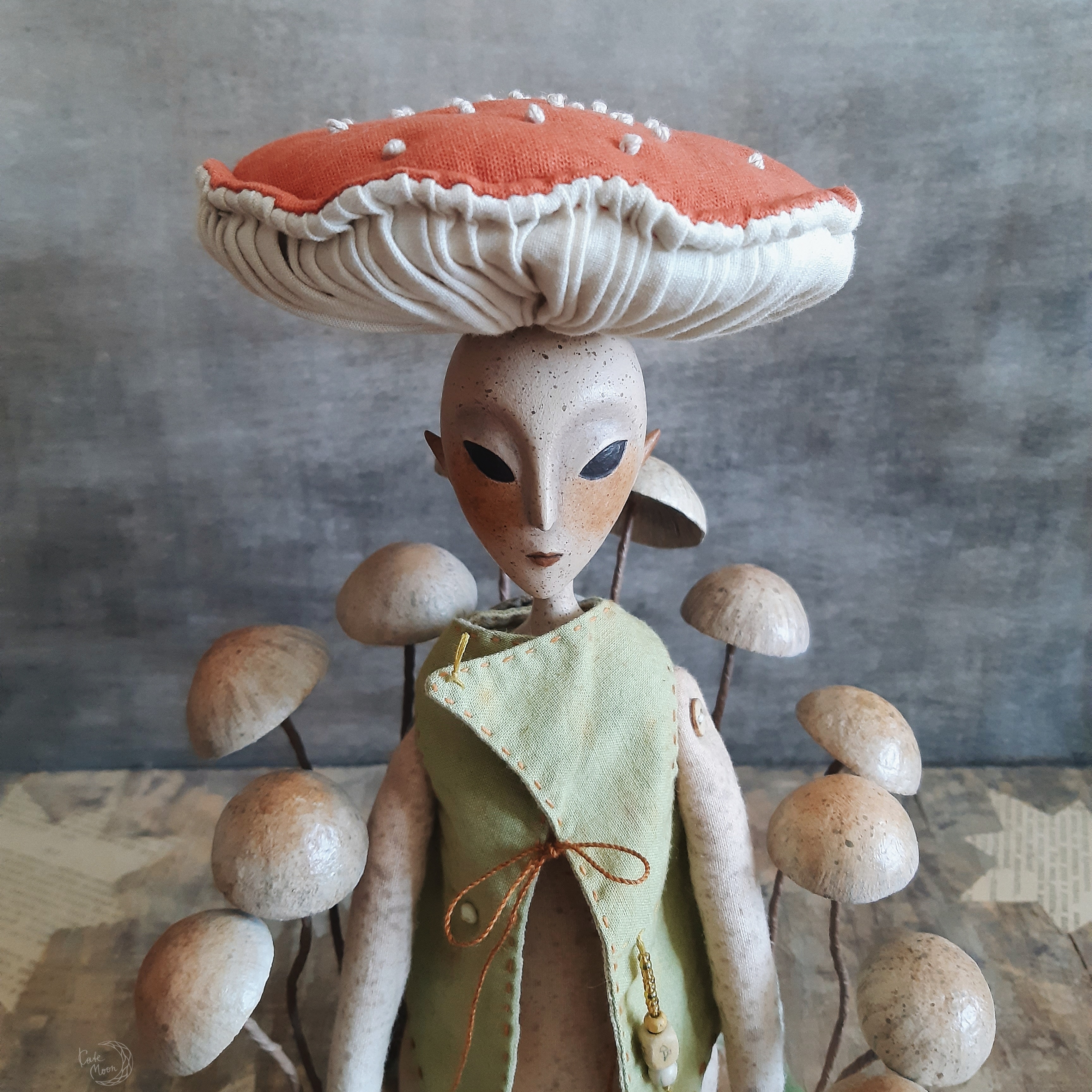 Mushroom fairy doll. Ooak art doll. Forest creature. - Inspire Uplift