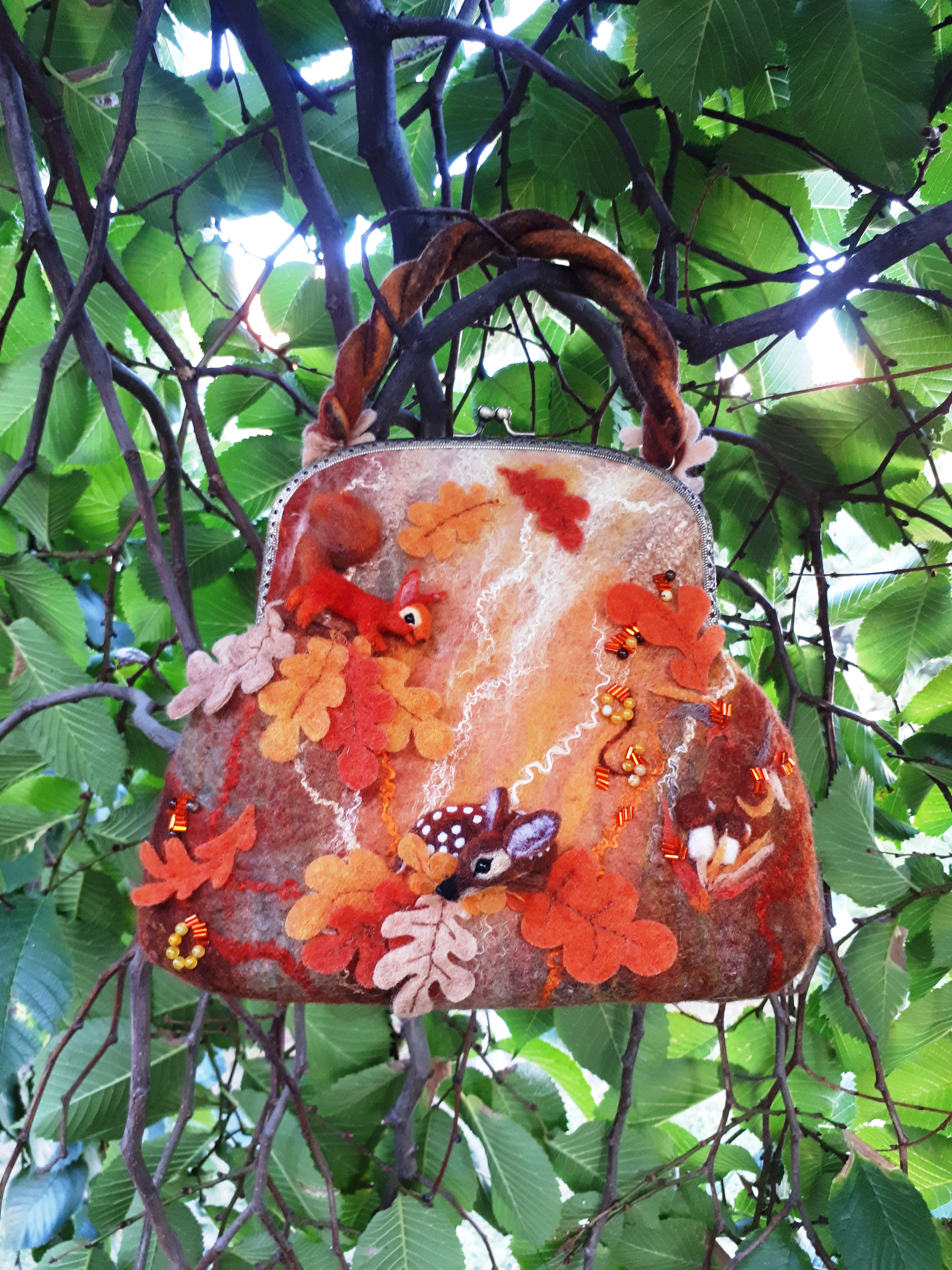 Felted bag squirrel pdf, tutorial felted bag, pattern feltin | Inspire ...