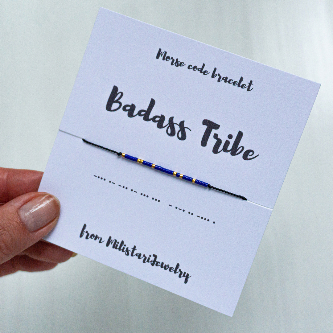 BADASS TRIBE Morse code bracelet, best friend gifts, friends Inspire Uplift