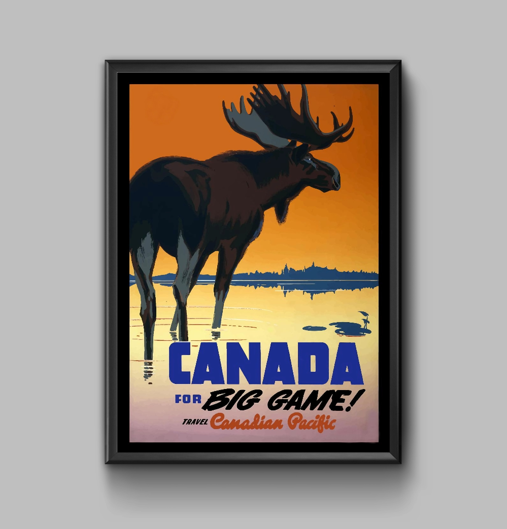 Canada vintage travel poster, digital download Inspire Uplift