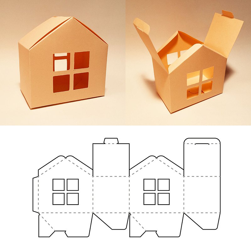 House box, house gift box, building box, building gift box, Inspire