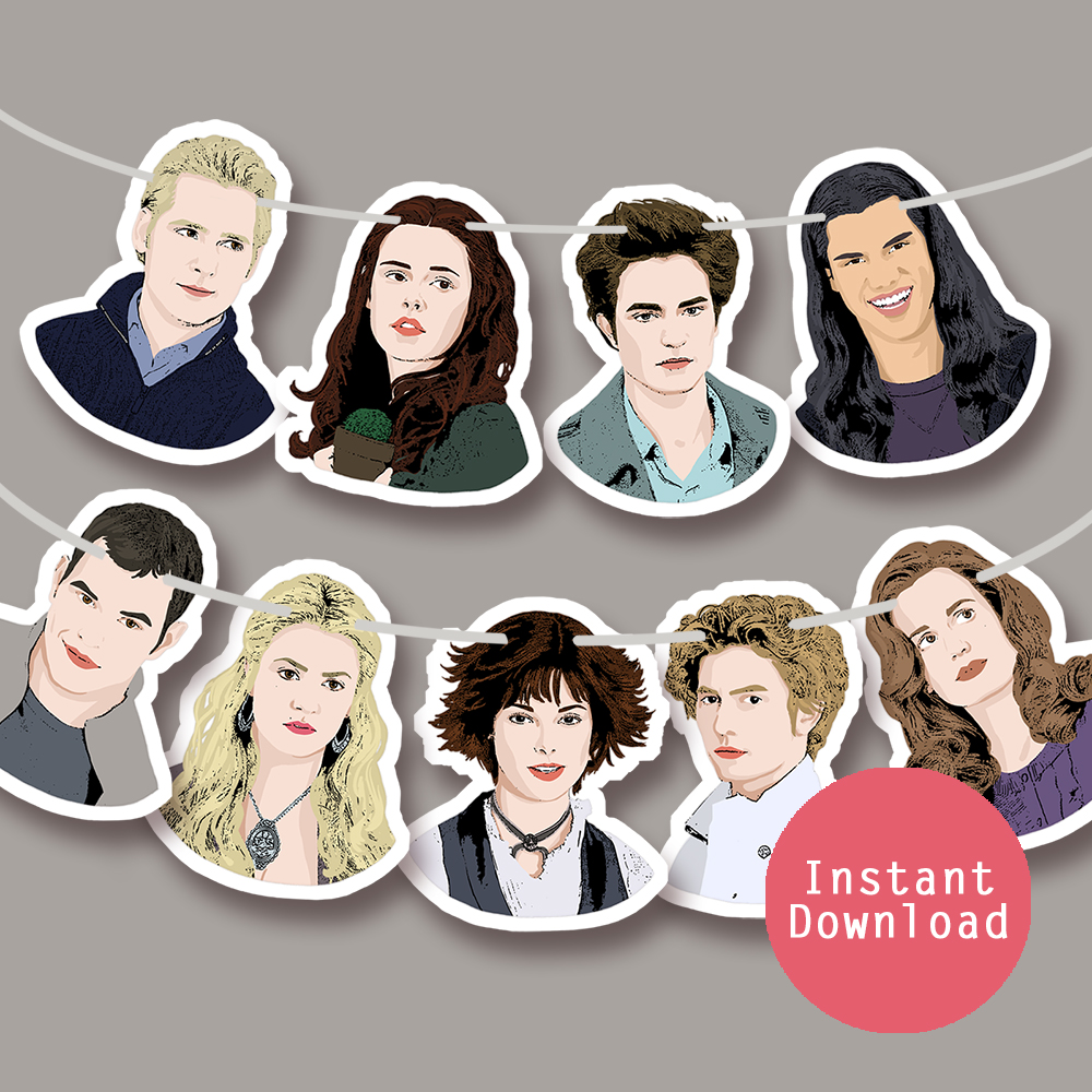 Twilight Printable Banner Twilight Party Decorations Dig Inspire 