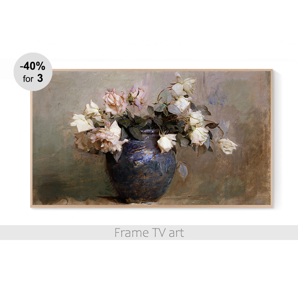 Frame TV Art Digital Download 4K, Samsung Frame TV art flowe Inspire
