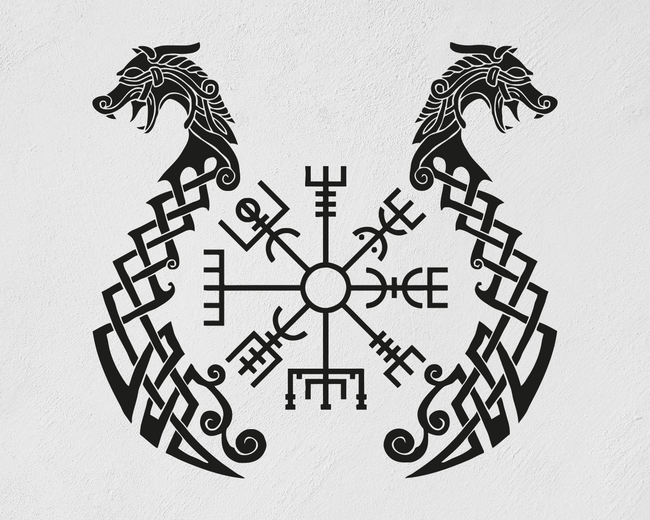 Runic Helm Vegvisir Viking Runic Compass, Helm Of Dread Agyshja, Car St - Inspire ...
