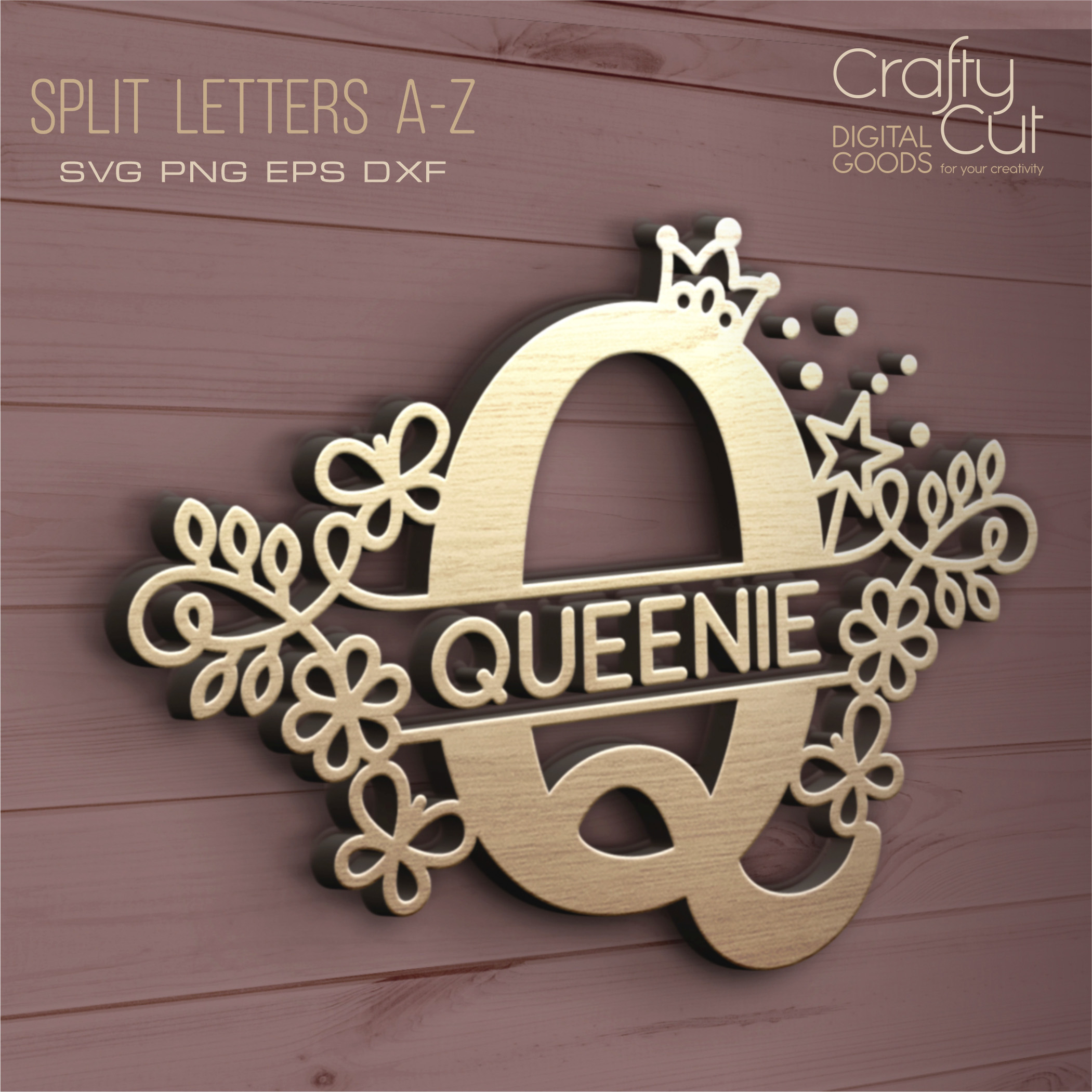 Split Baby Name Monogram Letters, Split Alphabet svg files, - Inspire ...