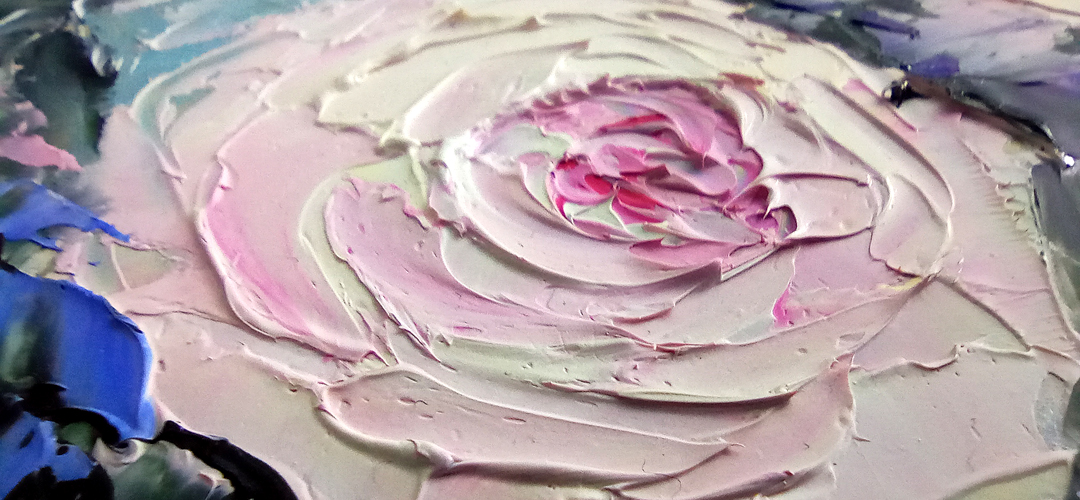 Impasto Oil Painting Floral Artwork Original Art Roses Wall - Inspire ...